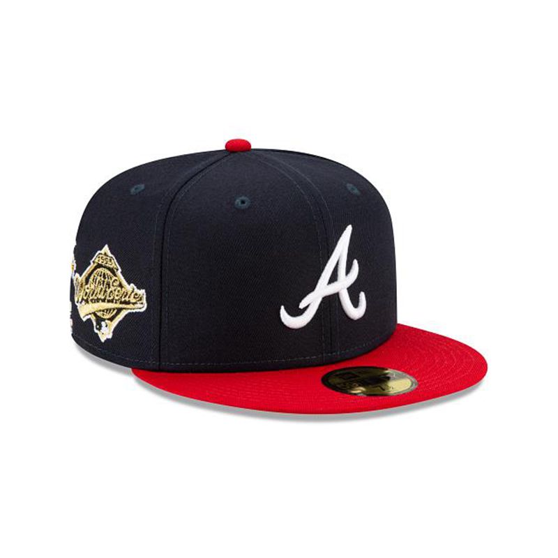 MLB Atlanta Braves State Flower 59Fifty Fitted (NMG4030) - Blue New Era Caps